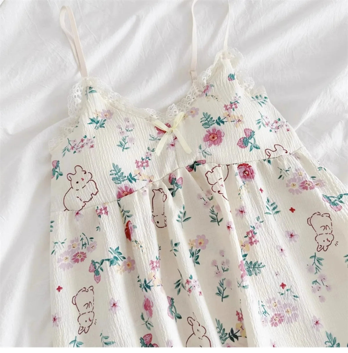 Women's Floral V-Neck Halter Nightgown