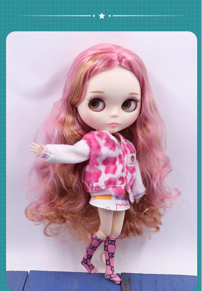 ICY DBS Blyth doll White Skin Glossy face Matte face Joint body with hand set A&B 1/6 bjd suitable diy makeup Special price