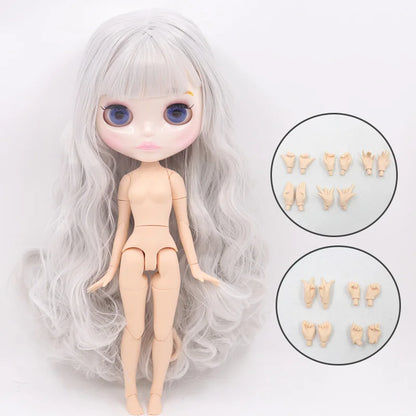 ICY DBS Blyth Doll Carved Lips Face White Skin Joint Body 1/6 BJD Special Price OB24 Toy Gift