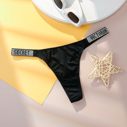 Victoria Secret Hot Sexy Lingerie Very Sexy Shine Script Thong Panty Women Underwear G String Trending