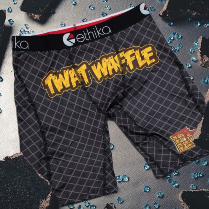 ETHIKA 1Pcs Men Underwear Boxers Breathable Mesh Crotch Man Underpants Plus Size Mens Panties L-3XL Printed Men's Boxers Briefs