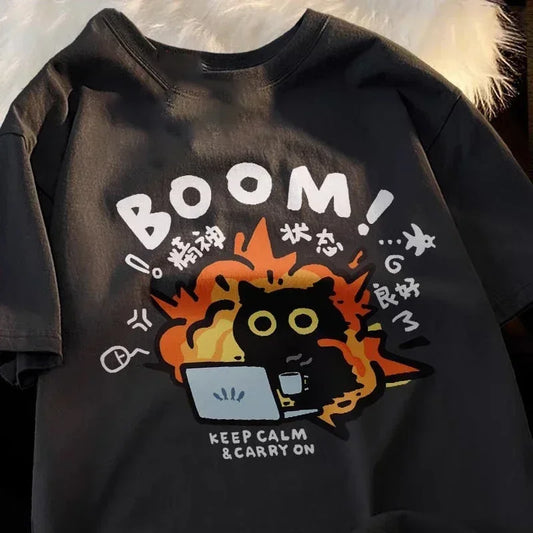 Unisex Cartoon Graphic Oversized T-Shirt