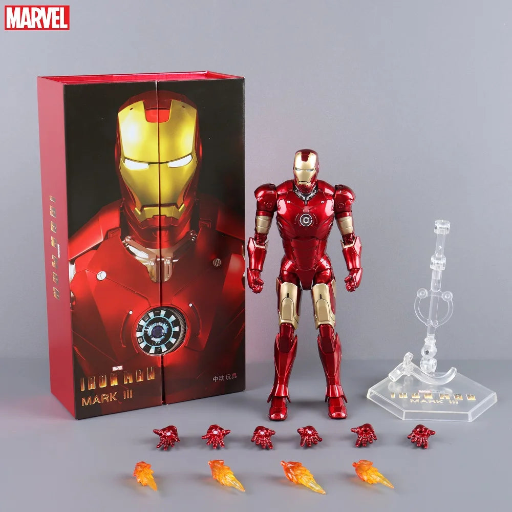 ZD Toys Iron Man Action Figure Joint Movable MK1 MK3 MK6 MK7 MK42 MK45 MK50 MK85 MK17 MK33 MK39 Adult Collection Figure Gift