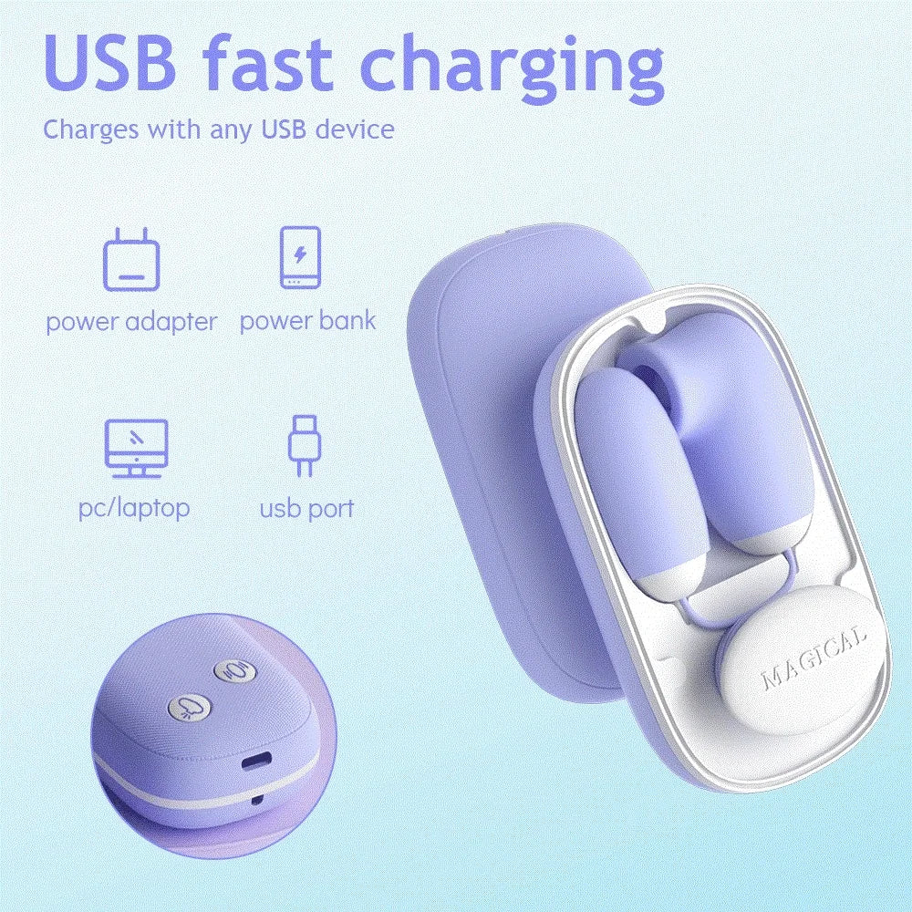 Double Jump Egg Clit Sucker Vagina Sucking Vibrator With Cute Magic Box Female Clitoris Vacuum G-pot Stimulator Nipple Sex Toys