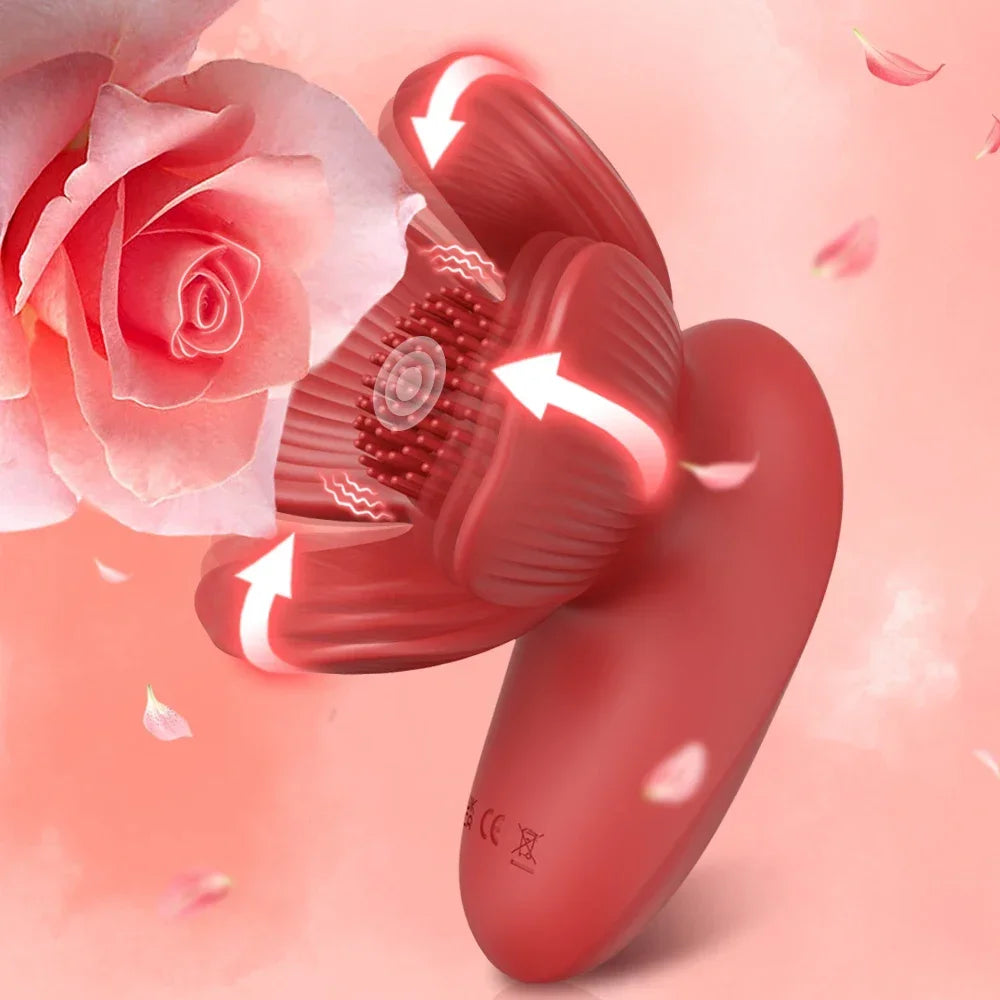 Vibrator Flower Sex Toys Nipple Chest Stimulator Massager Masturbation Tools for Women Sex Toys Shape Vibration Adult Supplies