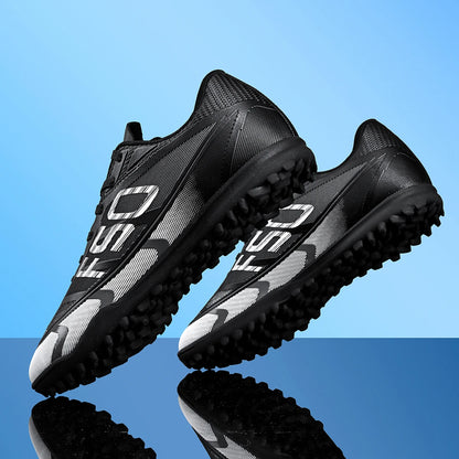 Ultra Light Adult TF Soccer Shoes Sweat-proof PU Fabric Wear-resistant Rubber Sole Snug Fit Unisex Turf Practice Sneakers