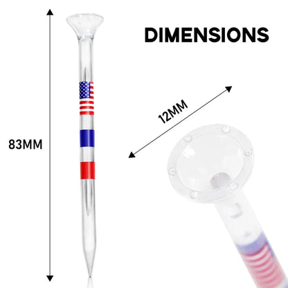 50pcs Golf Tees 83mm Transparent Golf Balls Accessories TE025-A