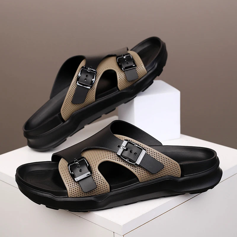 Summer Men Casual Sandals Outdoor Climbing Classic Roman Leather Beach Comfortable Trekking Hiking Fishing Fashion Slippers