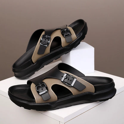 Summer Men Casual Sandals Outdoor Climbing Classic Roman Leather Beach Comfortable Trekking Hiking Fishing Fashion Slippers