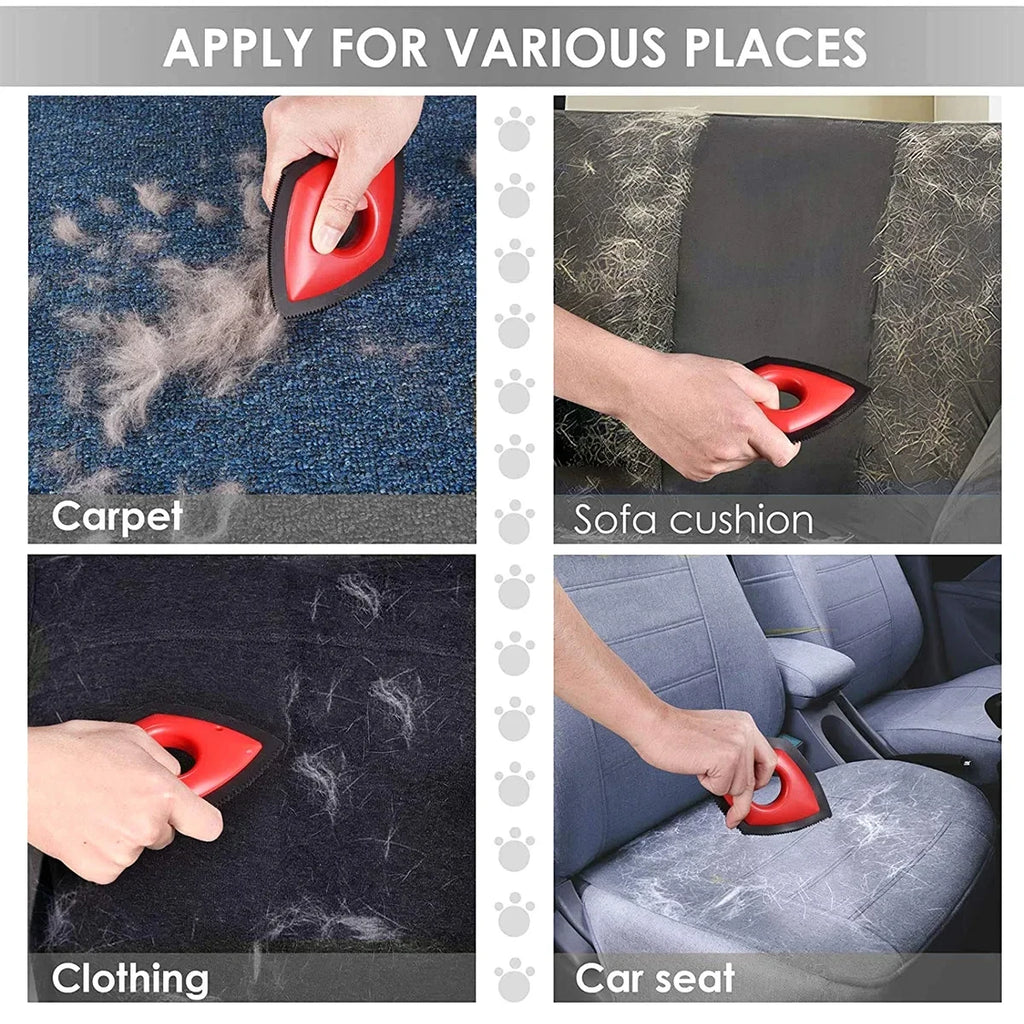 4-Mode Pet Hair Remover Comb – ABS & Silicone, Reusable, Dogs & Cats, 4 Colors