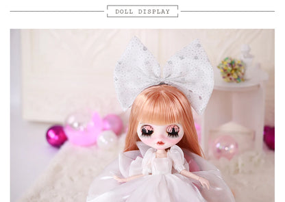 ICY DBS Blyth doll 1/6 bjd bow hair clip dress wedding dress set girls toys sd
