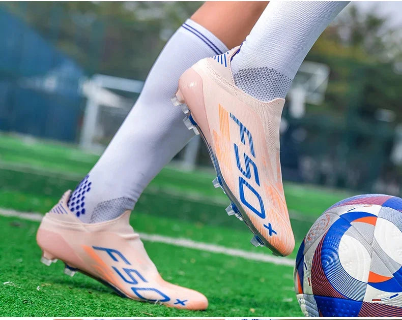 New Men's Soccer Shoes Cleats Non Slip Fg Grass Comfortable Indoor Football Boots Ultralight Sport Turf Futsal Adult Non-Slip
