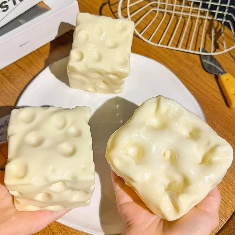 Handmade Coconut Oil Cheese Moldable Squishy Blind Box Non-Rebound Pinch Stress Relief Fidget Toy Decompression Plastic Ball
