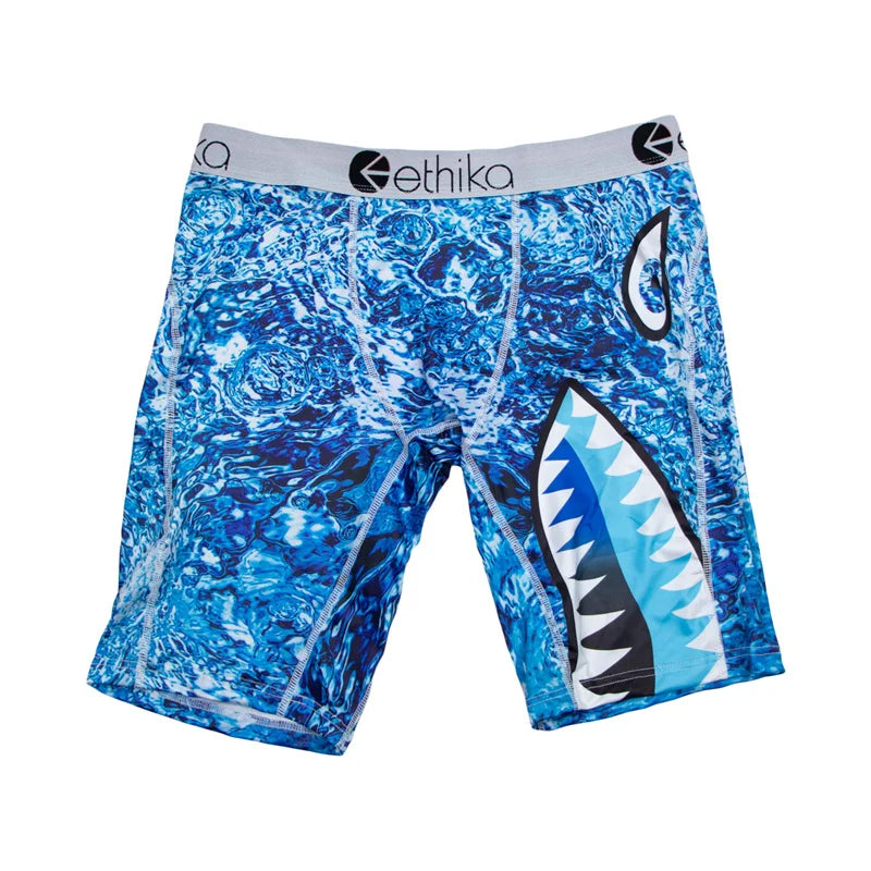 ETHIKA 1Pcs Men Underwear Boxers Breathable Mesh Crotch Man Underpants Plus Size L-3XL Mens Panties Printed Men's Boxers Briefs