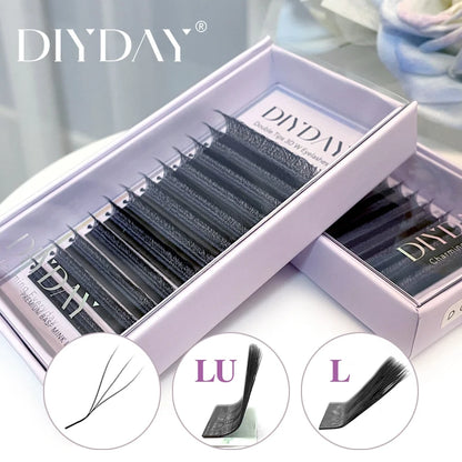 DIYDAY L / LU(M) / N 3D 4D 5D W Shape Eyelash Extension W Style Faux Mink Eyelashes Premade Volume Fan Lashes Supplies