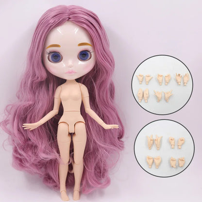 ICY DBS Blyth Doll Carved Lips Face White Skin Joint Body 1/6 BJD Special Price OB24 Toy Gift
