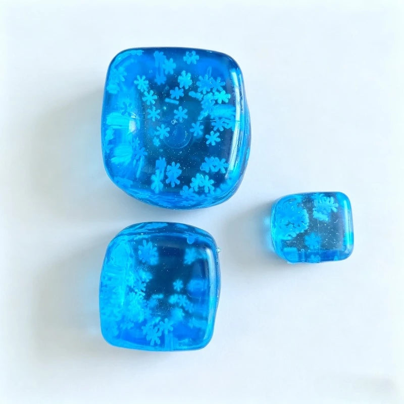 Squishy Snowflake Ice Cubes Slow Rising Sensory Fidget Toy Soft Ice Cubes Stress Relief Squeeze Toy Hand Exercise Calming Tool