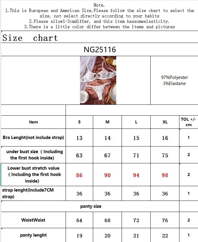 Women's Heart Buckle Bra & Panty Set