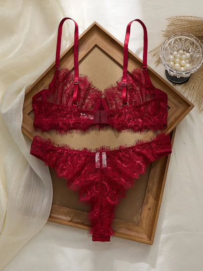 Women's Lightweight Lace Bra & Panty Set