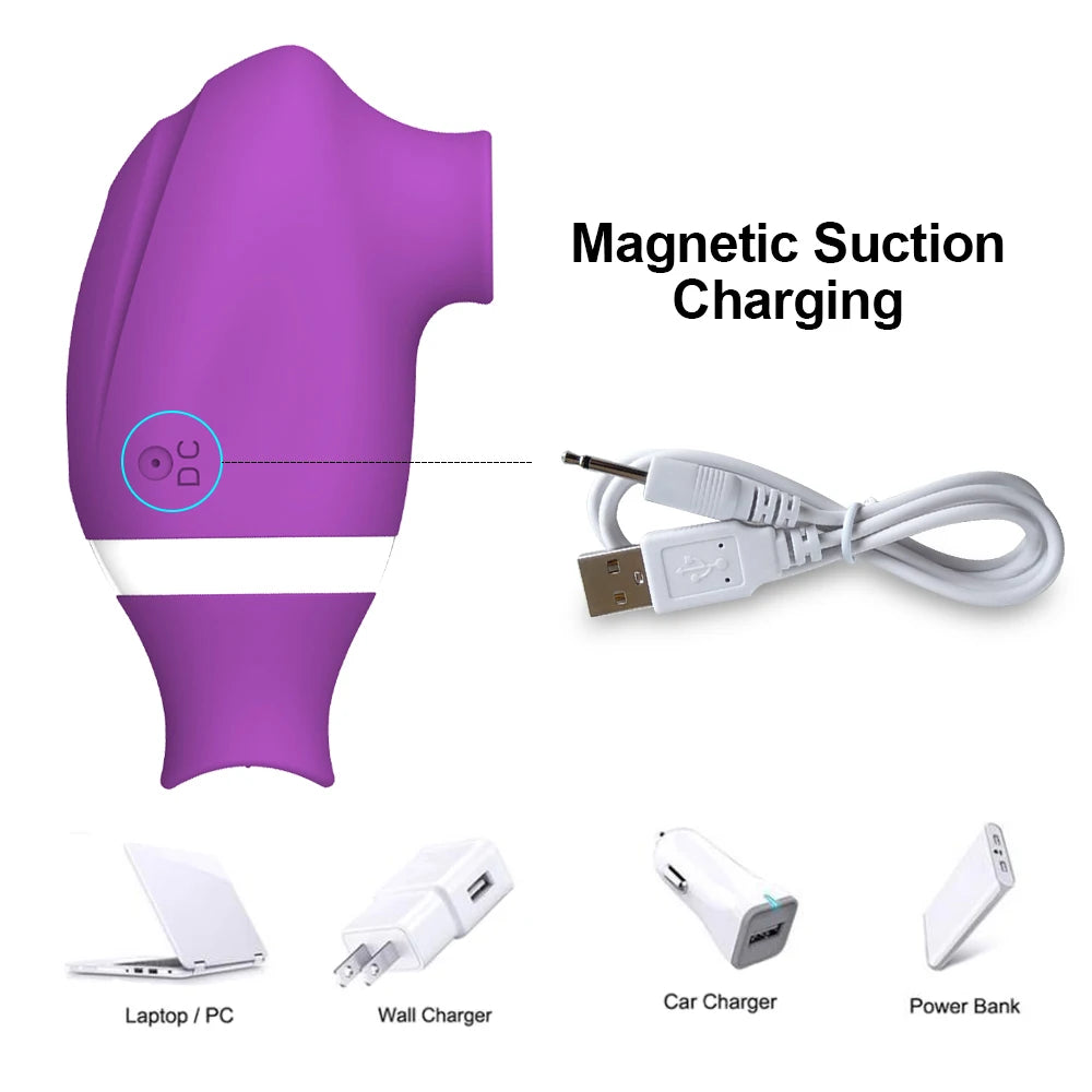2 in 1 Tongue Licking Clit Sucker Vibrator Female for Women G-Spot Sucking Double Stimulation Nipples Massagers Sex Toy Adult
