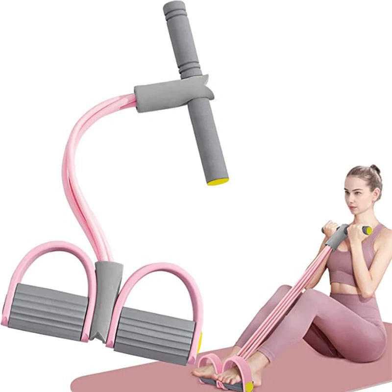 4-Tube Pedal Resistance Band Trainer