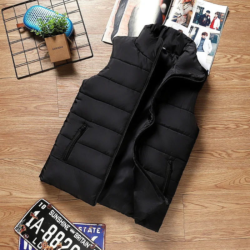 Men's Warm Zip-Up Padded Vest