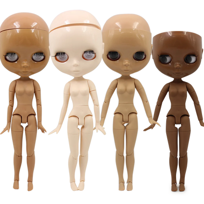 DBS blyth doll joint body bjd toy without makeup shiny face for cutom doll DIY anime girls