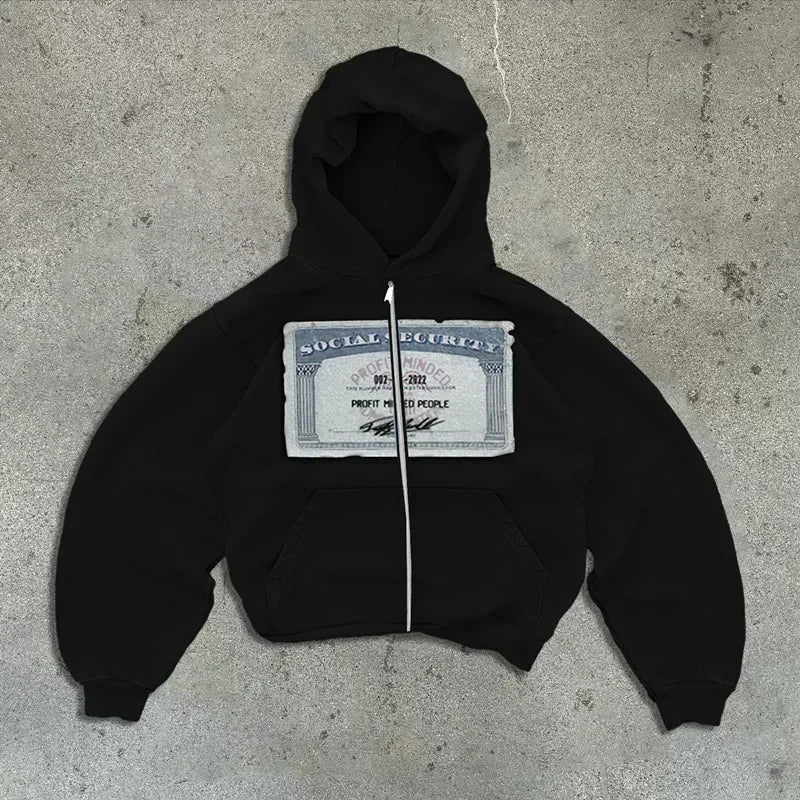 Y2K Graphic Zip-Up Hoodie