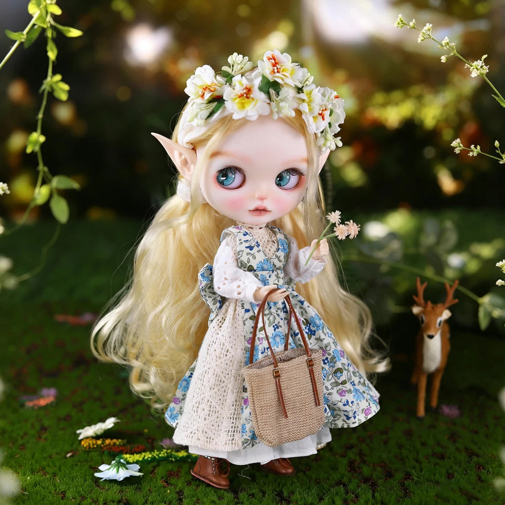 ICY DBS Blyth 1/6 Doll Hand Painted Set Forest Fairytale Frosted Face Doll SD BJD