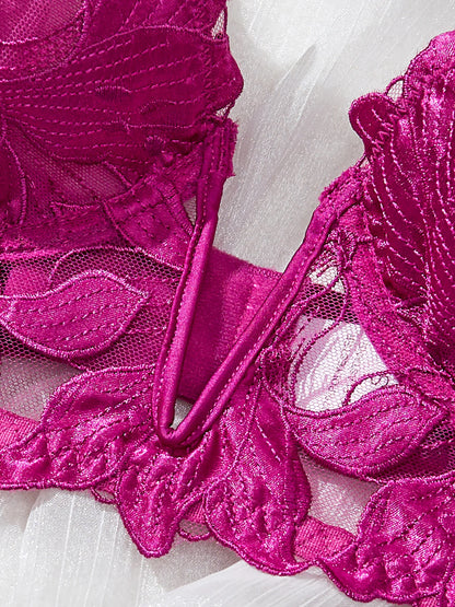 Women's Floral Lace Bra & Brief Set