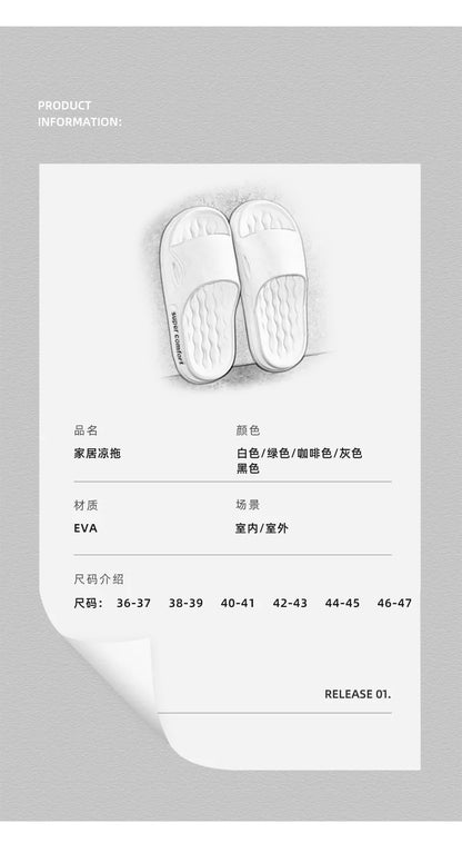 Fashion Men's Summer Ligtweight EVA Indoor Home Sandals Slippers Shoes Men Slippers Outdoor Students Women Comfortable Slides