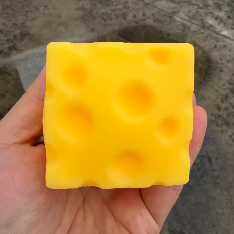 Cheese Cube Slow-Rebound Squishy Fidget Toy