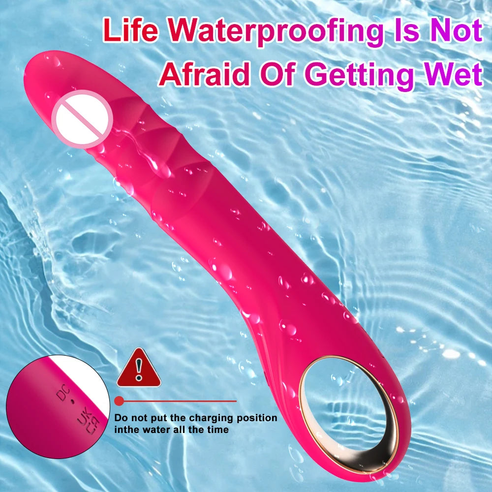 Dildo Retractable Vibrator For Women 10 Modes Soft Silicone G Spot Clitoral Anal Stimulation Massager Masturbation Sex Toys