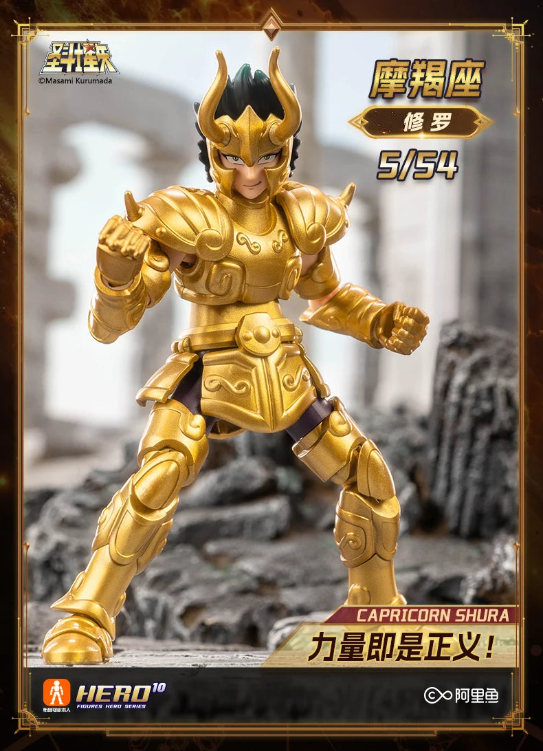 Blokees Galaxy Version Gold Saint Action Figure Libra Dohko Sagittarius Champion Seiya Mu Aiolia Assembly Toys Children Gift