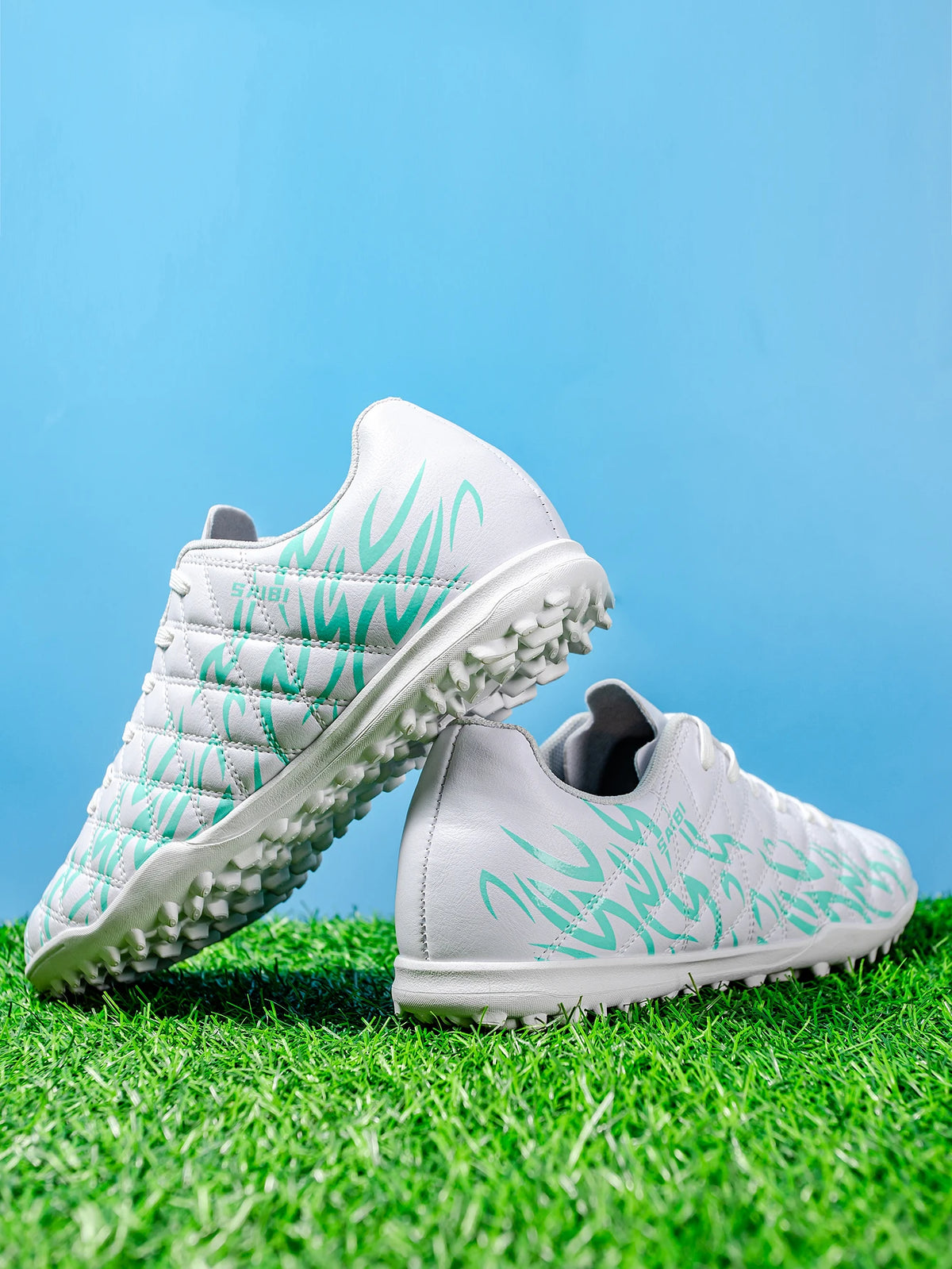 Professional Men TF Football Cleats Shock Absorbing PU Upper Durable Rubber Turf Sole For Adult Grass Field Soccer Games