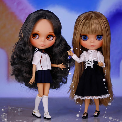 ICY DBS Blyth Doll BJD Joint Body tan Skin Matte Face New face Set Doll 1/6 30cm Gift Anime SD