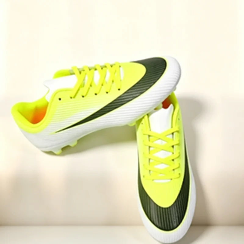 Adult Men AG/FG Football Boots Firm Ground Cleats Comfort PU Non‑Slip Sole For Outdoor Pitch Football Game And Competition
