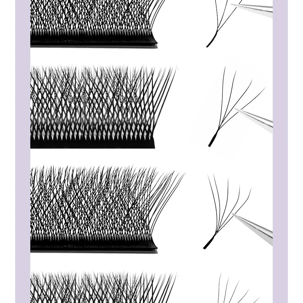 DIYDAY W-Shape Eyelash Extension 3d 4d 5d 6d 7d 8d W Lashes Natural Soft Premade Fan Bloom Effect Eye Lashes for Beauty Makeup