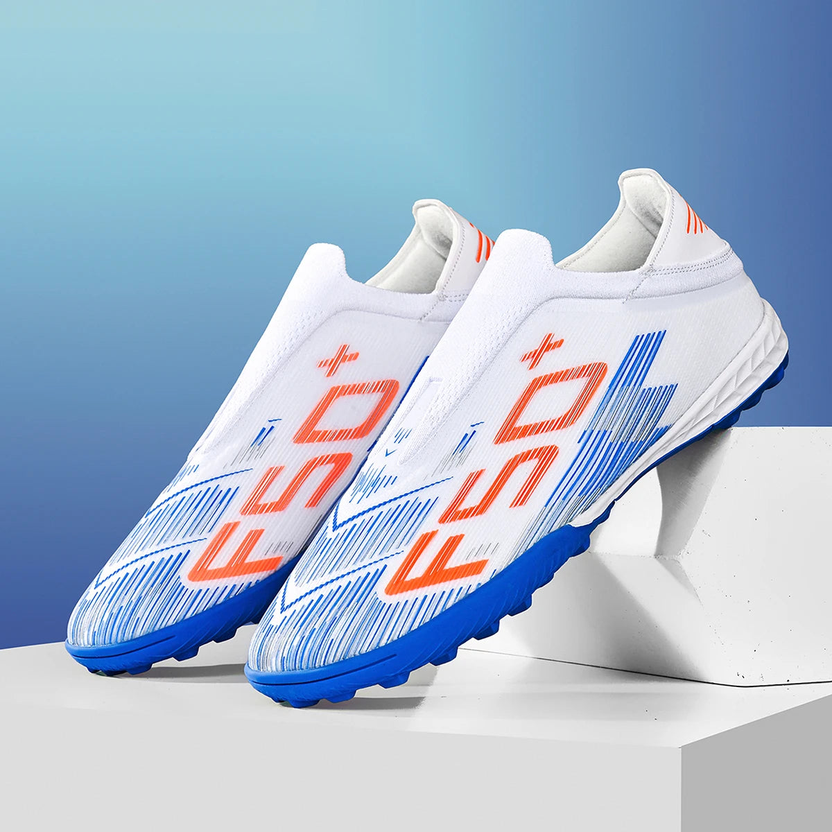 Unisex Adult TF Soccer Shoes Air-permeable PU Blended Fabric Dense Rubber Stud Anti-slip Wearproof Artificial Turf Daily Trainin