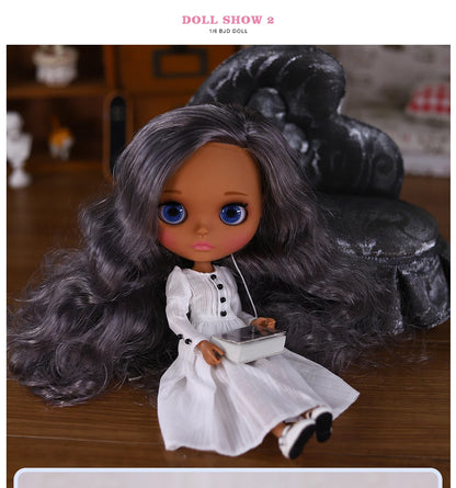 ICY DBS Blyth Doll BJD Joint Body dark Skin Set 1/6  30cm Girl  Gift Anime SD