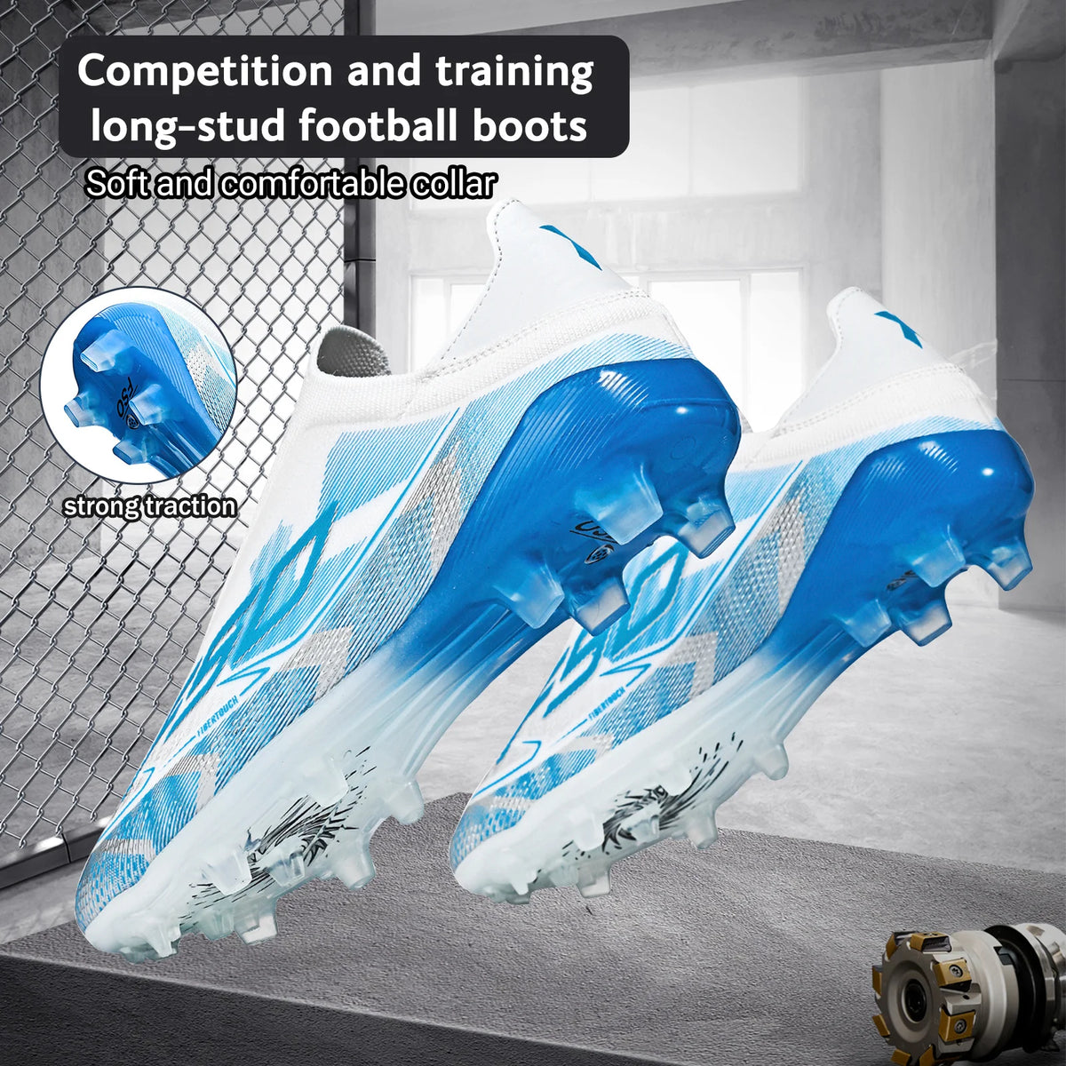 AG/FG Soccer Cleats for Men Women Youth PU Fabric Upper TPU Sole Non-Slip Wear-Resistant for Natural Grass Sports Pitch Tra