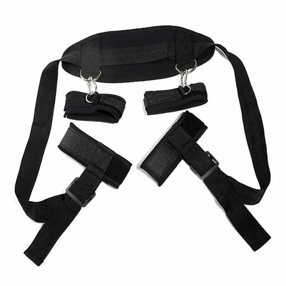 Erotic Adult Games Sex Toys For Couples Open Leg BDSM Bondage Restraints Nylon Chastity Ankle Handcuffs Kit Sex Shop