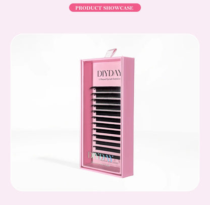 DIYDAY U-shaped Eyelash Extension Easy to Apply 3D Volume False Lashes Natural Wispy U YY Shape Faux Mink Eyelashes for Makeup