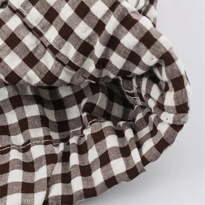 Guobioziy Women's Jacket 2026 Autumn New Plaid Long-Sleeve Drawstring Loose Jacket Parka Casual Fashion Versatile