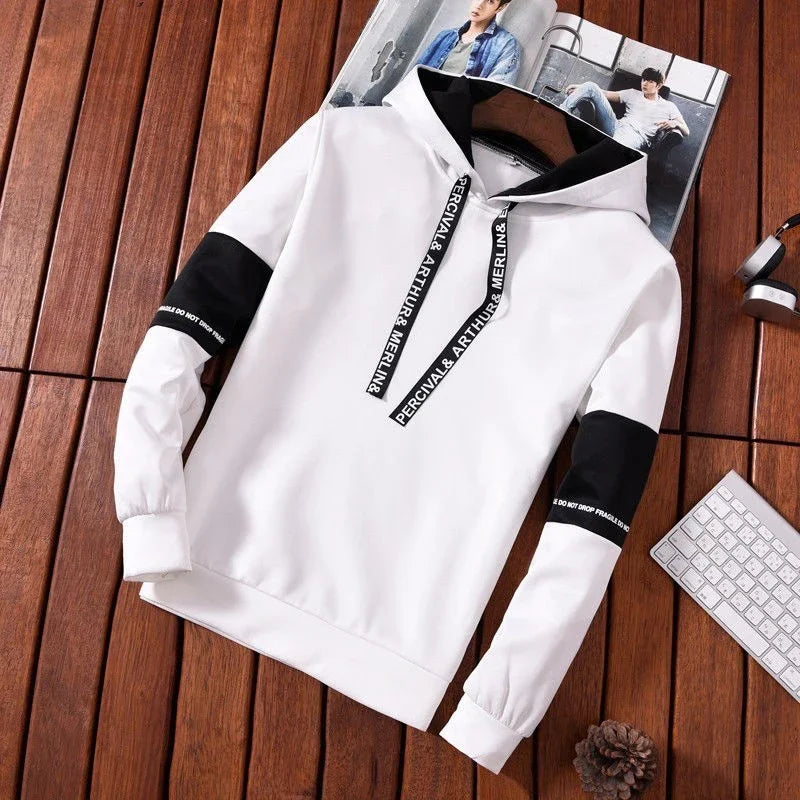 Men's Letter Print Pullover Hoodie