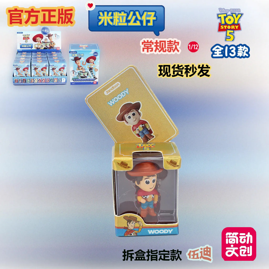 Jandoon Toy Story Blind Box woody jessie buzz light year bullseye forky rex snappy Toys Doll Cute Grain Figurine Toy Gift