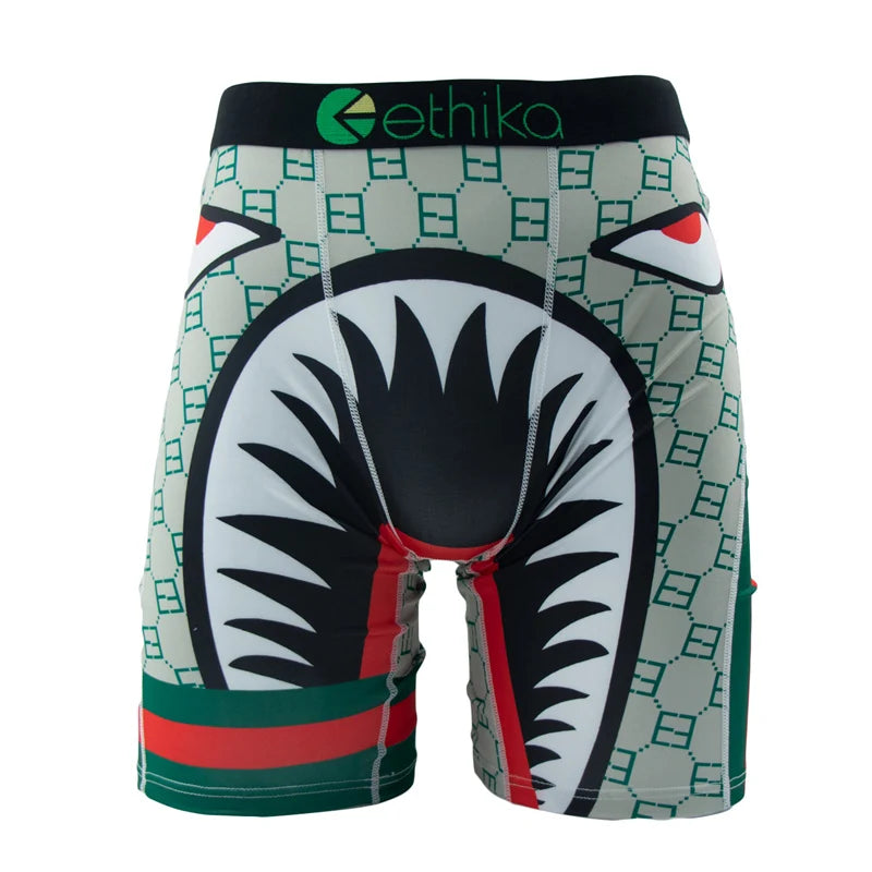 ETHIKA Men Underwear Boxers 1Pcs Breathable Mesh Crotch Man Swimming Underpants Plus Size L-3XL Mens Panties Men's Boxers Briefs