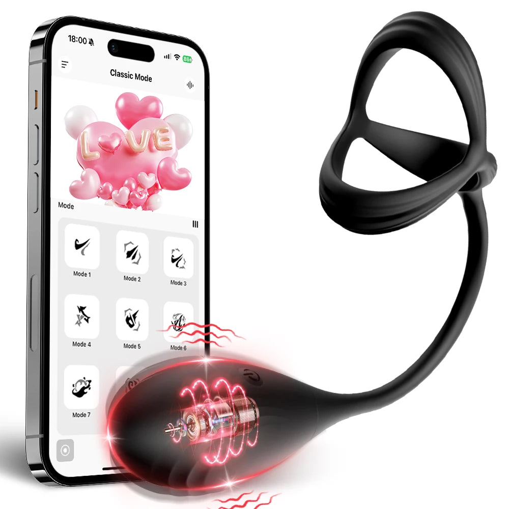 App-Controlled Prostate Massager with Ring