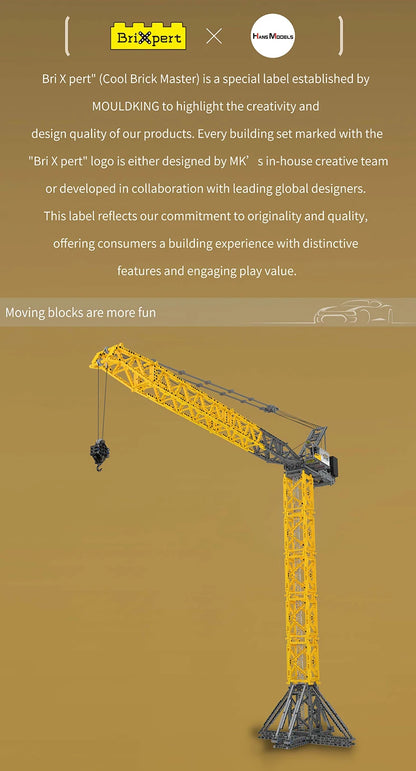 Mould King 17096 Technical Truck Toys The RC Luffing Jib Tower Crane Building Block Enginerring Crane Brick Kids Christmas Gift