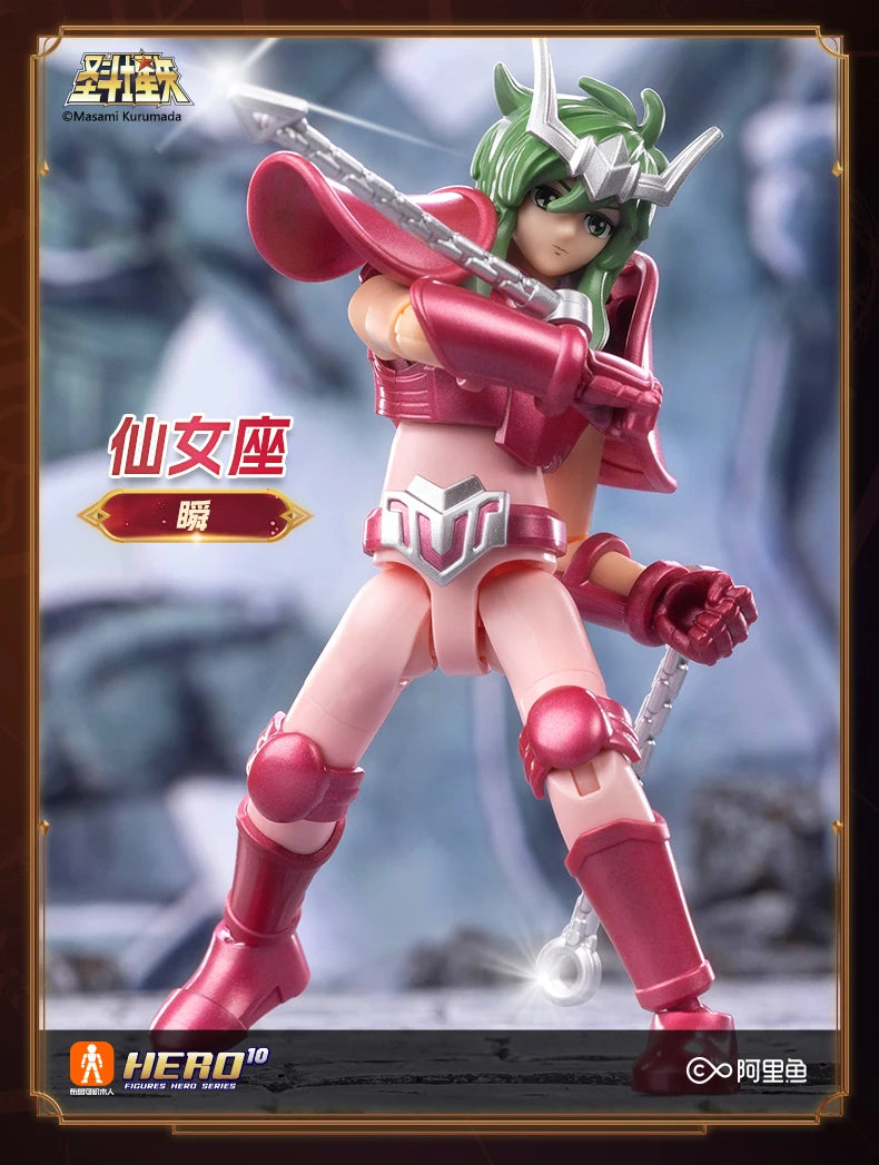 Blokees Galaxy Version Gold Saint Action Figure Libra Dohko Sagittarius Champion Seiya Mu Aiolia Assembly Toys Children Gift